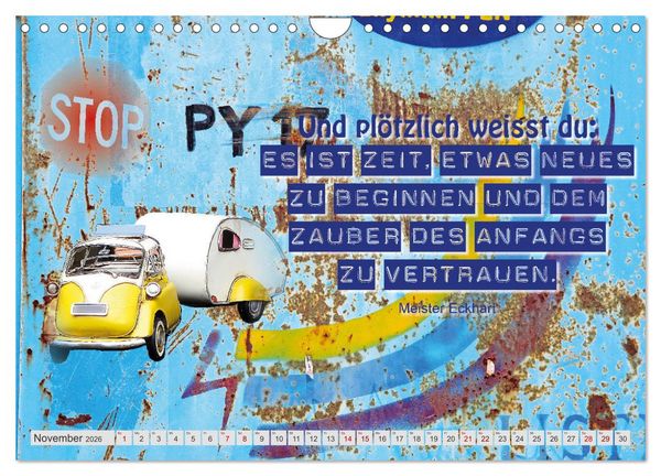 Produktbild: Stop dreaming start doing - H&ouml;r auf zu tr&auml;umen und mach es einfach (Wandkalender 2026 DIN A4 quer), CALVENDO Monatskalender