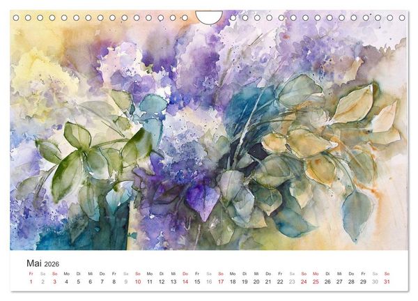 Produktbild: Bl&uuml;tenzauber - Aquarelle von ECKARD FUNCK (Wandkalender 2026 DIN A4 quer), CALVENDO Monatskalender