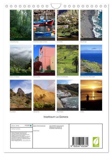 Produktbild: Inseltraum La Gomera (Wandkalender 2026 DIN A4 hoch), CALVENDO Monatskalender