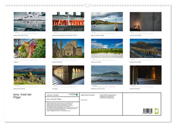 Produktbild: Iona. Insel der Pilger (Wandkalender 2026 DIN A2 quer), CALVENDO Monatskalender