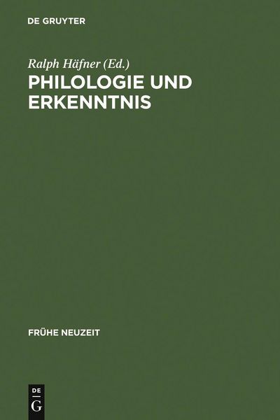 Produktbild: Philologie und Erkenntnis