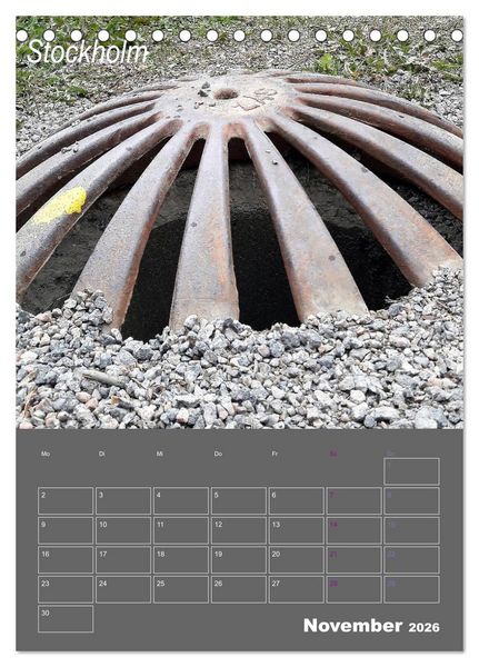Produktbild: Faszination Kanaldeckel (Tischkalender 2026 DIN A5 hoch), CALVENDO Monatskalender