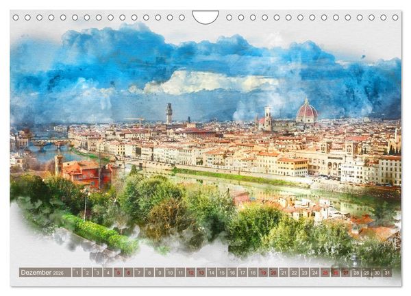 Produktbild: Florenz Hauptstadt der Toskana (Wandkalender 2026 DIN A4 quer), CALVENDO Monatskalender