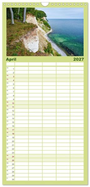 Produktbild: Familienplaner 2027 - R&uuml;gen - Jasmund Nationalpark mit 5 Spalten (Wandkalender, 21 x 45 cm) CALVENDO