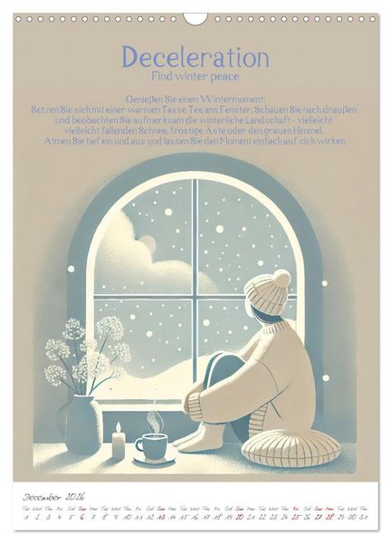 Produktbild: The anti-stress path - Monthly inspirations for more balance (Wall Calendar 2026 DIN A3 portrait), CALVENDO 12 Month Wall Calendar
