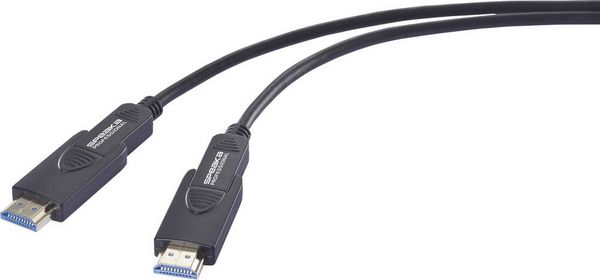 Produktbild: SpeaKa Professional Glasfaser / HDMI Anschlusskabel HDMI-A Stecker, HDMI-Micro-D Stecker, HDMI-A Stecker, HDMI-Micro-D Stecker 15