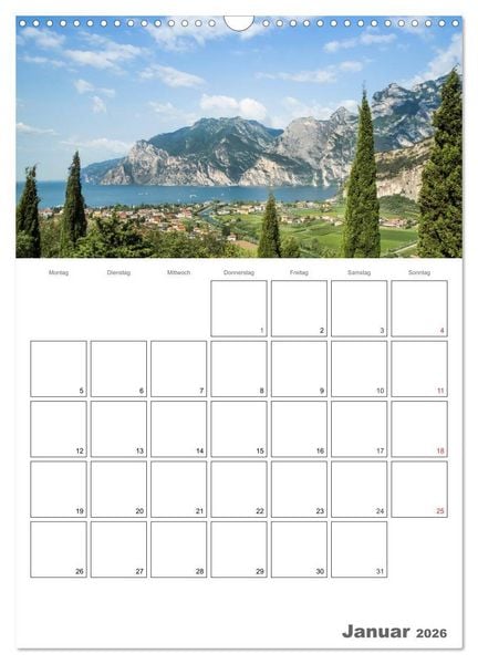 Produktbild: GARDASEE Terminplaner (Wandkalender 2026 DIN A3 hoch), CALVENDO Monatskalender
