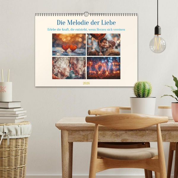 Produktbild: Die Melodie der Liebe (Wandkalender 2026 DIN A3 quer), CALVENDO Monatskalender