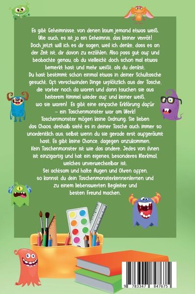 Produktbild: Egon das Taschenmonster und seine Freunde! Erstlesebuch mit monsterstarken Malbildern! 1.Auflage