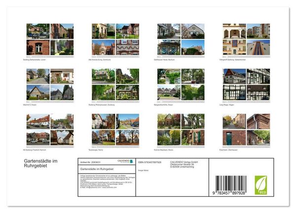 Produktbild: Gartenst&auml;dte im Ruhrgebiet (Wandkalender 2026 DIN A4 quer), CALVENDO Monatskalender