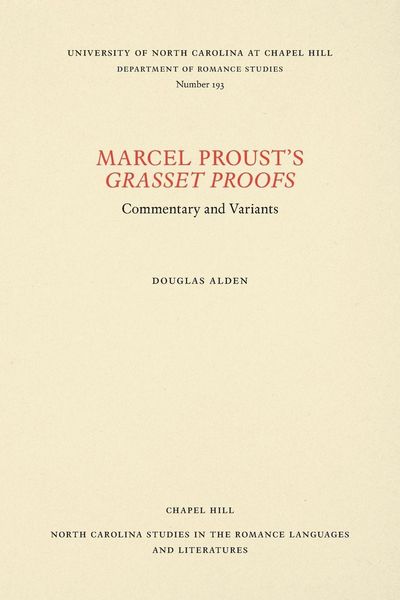 Produktbild: Marcel Proust's Grasset Proofs