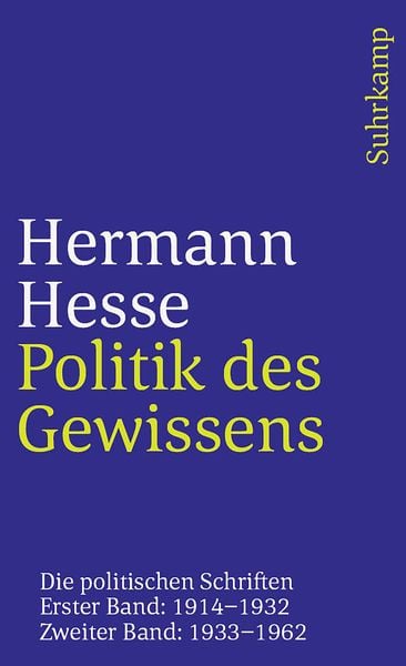 Politik des Gewissens, Set von Hermann Hesse, Suhrkamp, 9783518371565