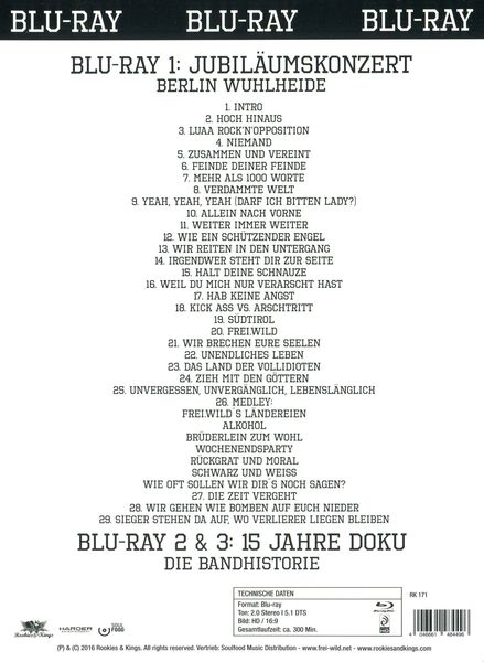 Produktbild: Frei.Wild - 15 Jahre mit Liebe, Stolz & Leidenschaft [3 BRs]