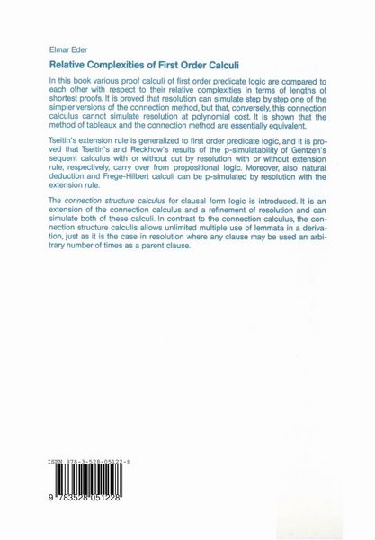 Produktbild: Relative Complexities of First Order Calculi