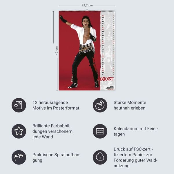 Produktbild: Michael Jackson Posterkalender 2027