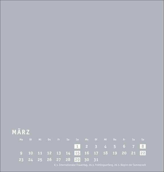 Produktbild: Premium-Bastelkalender silbergrau mittel 2026