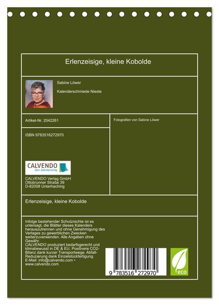 Produktbild: Erlenzeisige, kleine Kobolde (Tischkalender 2026 DIN A5 hoch), CALVENDO Monatskalender
