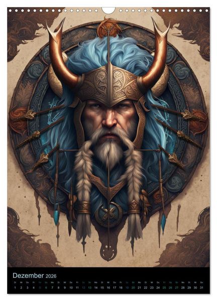Produktbild: Sternzeichen Nordische Mythology (Wandkalender 2026 DIN A3 hoch), CALVENDO Monatskalender