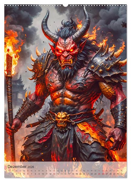 Produktbild: Japanische Mythologie - G&ouml;tter, Helden und Monster (hochwertiger Premium Wandkalender 2026 DIN A2 hoch), Kunstdruck in Hochglanz