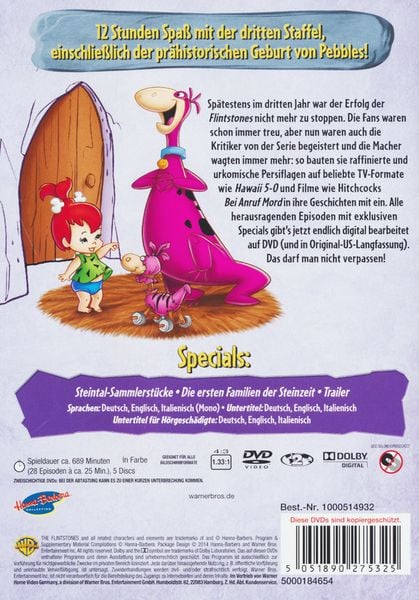 Produktbild: Familie Feuerstein - Staffel 3 [CE] [5 DVDs]
