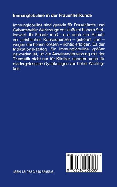 Produktbild: Immunglobuline in der Frauenheilkunde