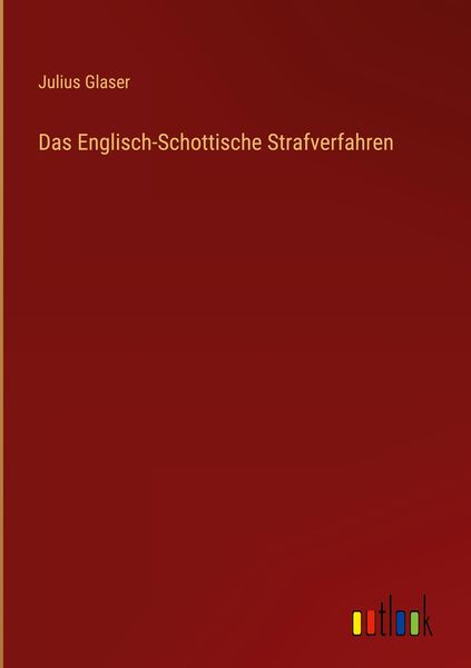 Produktbild: Das Englisch-Schottische Strafverfahren