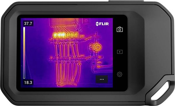 Produktbild: FLIR C5 (Wi-Fi) W&auml;rmebildkamera -20 bis +400 &deg;C 8.7 Hz MSX&reg;, Integrierte LED-Lampe, integrierte Digitalkamera, WiFi