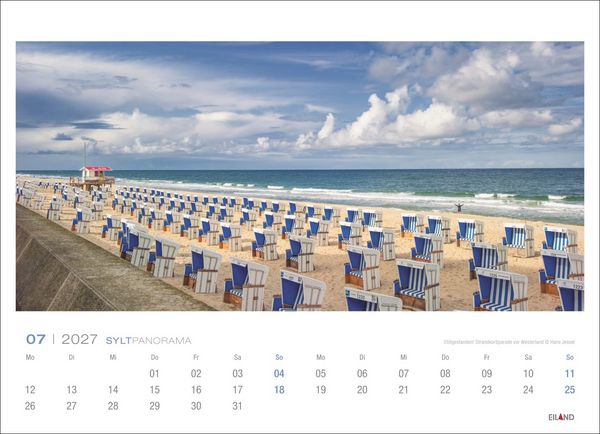 Produktbild: Sylt Panorama-Postkartenkalender 2027 - Hans Jessel
