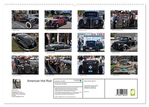 Produktbild: American Hot Rod (hochwertiger Premium Wandkalender 2026 DIN A2 quer), Kunstdruck in Hochglanz