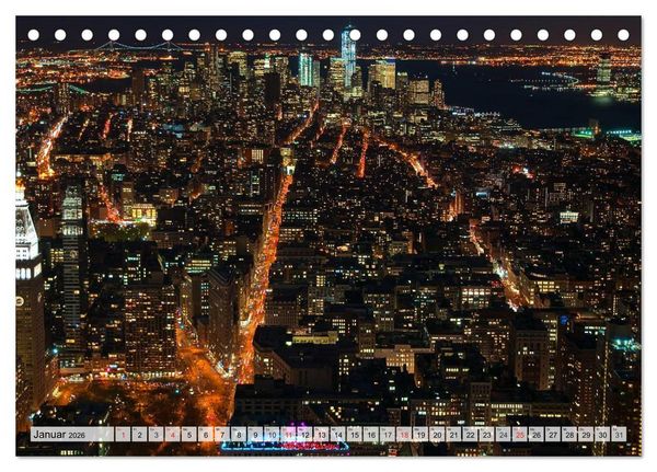 Produktbild: Big City Lights - Metropolen im Lichterglanz (Tischkalender 2026 DIN A5 quer), CALVENDO Monatskalender