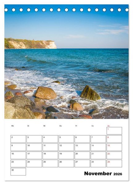 Produktbild: Insel R&uuml;gen - Wilde Sch&ouml;nheit an der Ostsee (Tischkalender 2026 DIN A5 hoch), CALVENDO Monatskalender
