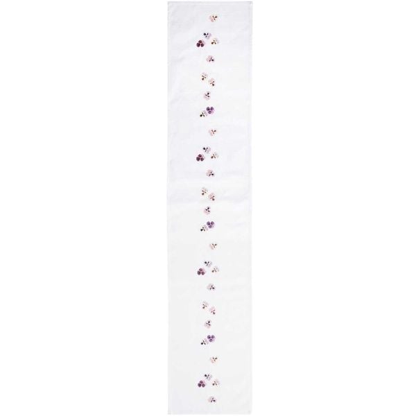 Produktbild: Stickpackung Gez&auml;hlter Kreuzstich, Tischband Stiefm&uuml;tterchen, 30 x 160cm