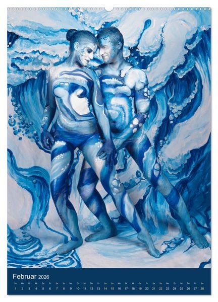 Produktbild: Bodypainting Adventures - Farbe auf nackter Haut (hochwertiger Premium Wandkalender 2026 DIN A2 hoch), Kunstdruck in Hochglanz