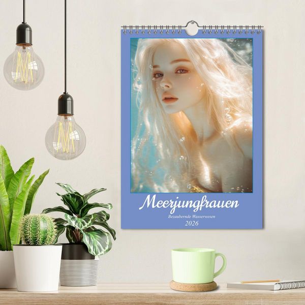 Produktbild: Meerjungfrauen - Bezaubernde Wasserwesen (Wandkalender 2026 DIN A4 hoch), CALVENDO Monatskalender