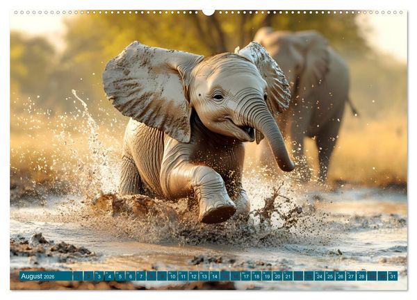Produktbild: Plitsch, Platsch, tierisch nass (hochwertiger Premium Wandkalender 2026 DIN A2 quer), Kunstdruck in Hochglanz