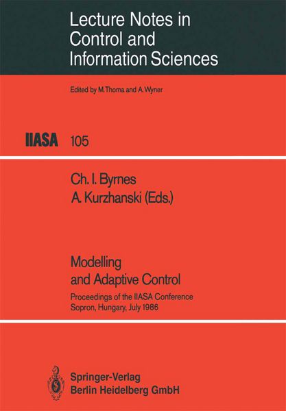 Produktbild: Modelling and Adaptive Control