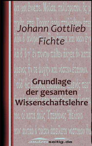 Produktbild: Grundlage der gesamten Wissenschaftslehre