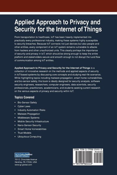 Produktbild: Applied Approach to Privacy and Security for the Internet of Things