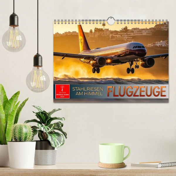 Produktbild: Flugzeuge - Stahlriesen am Himmel (Wandkalender 2026 DIN A4 quer), CALVENDO Monatskalender