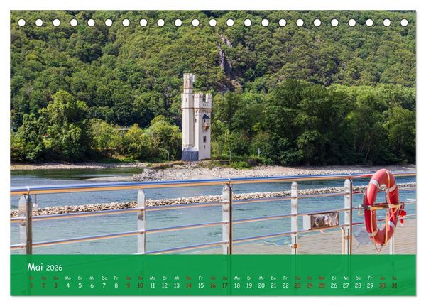 Produktbild: Eine Kreuzfahrt auf dem Rhein (Tischkalender 2026 DIN A5 quer), CALVENDO Monatskalender