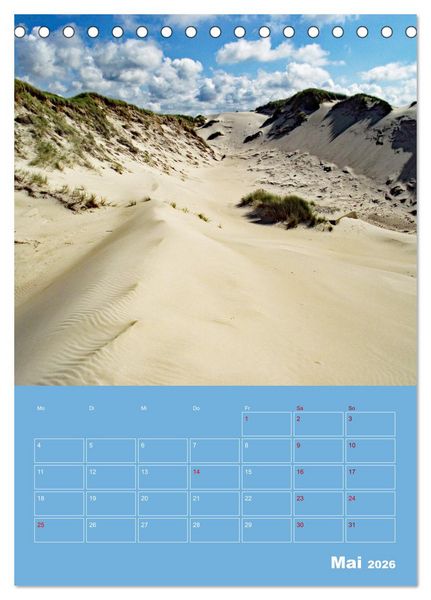 Produktbild: Nordseereise &ndash; J&uuml;tland in D&auml;nemark &ndash; Von Blavand bis Henne Strand (Tischkalender 2026 DIN A5 hoch), CALVENDO Monatskalender