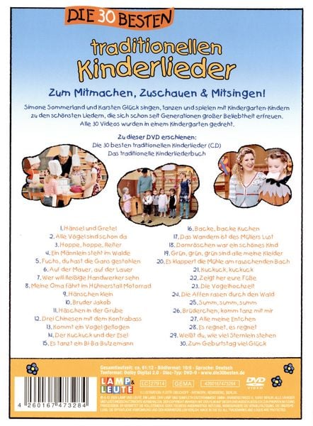 Produktbild: Die 30 besten traditionellen Kinderlieder