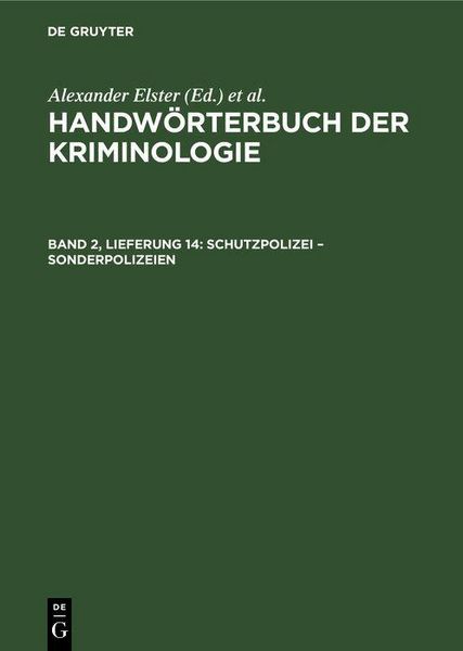 Produktbild: Schutzpolizei - Sonderpolizeien