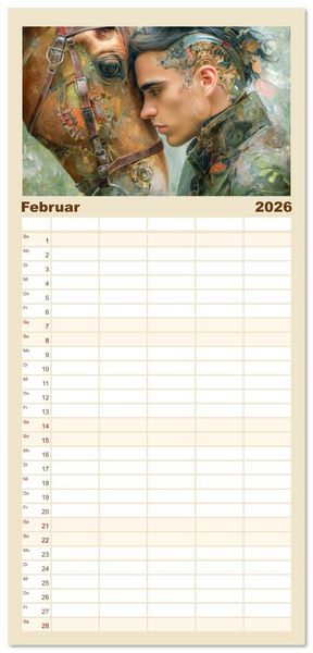 Produktbild: Familienplaner 2026 - Dieselpunk - Portraits von Menschen und Tieren mit 5 Spalten (Wandkalender, 21 x 45 cm) CALVENDO