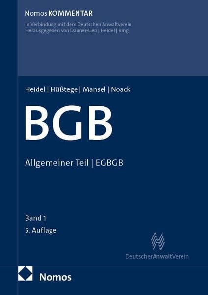 Produktbild: B&uuml;rgerliches Gesetzbuch: Allgemeiner Teil | EGBGB