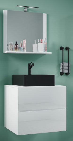 Produktbild: 3-tlg Waschtisch Badm&ouml;bel Lendas 60 cm M Schublade