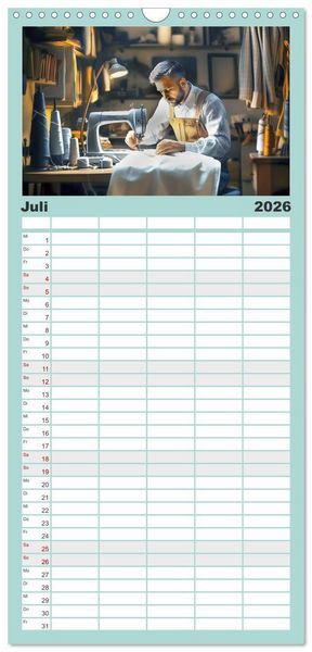 Produktbild: Familienplaner 2026 - Erlebe mit mir die bunte Welt der Kreativit&auml;t mit 5 Spalten (Wandkalender, 21 x 45 cm) CALVENDO