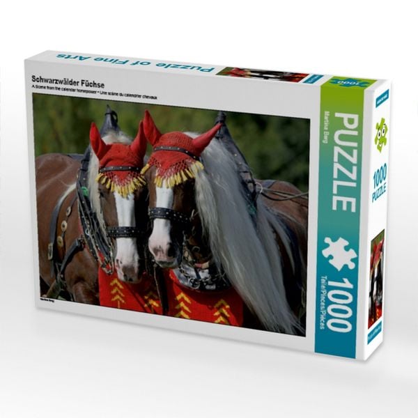 CALVENDO Puzzle Schwarzwälder Füchse | 1000 Teile Lege-Größe 64x48cm Foto-Puzzle für glückliche Stunden