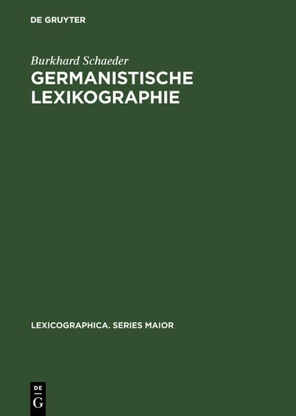 Produktbild: Germanistische Lexikographie