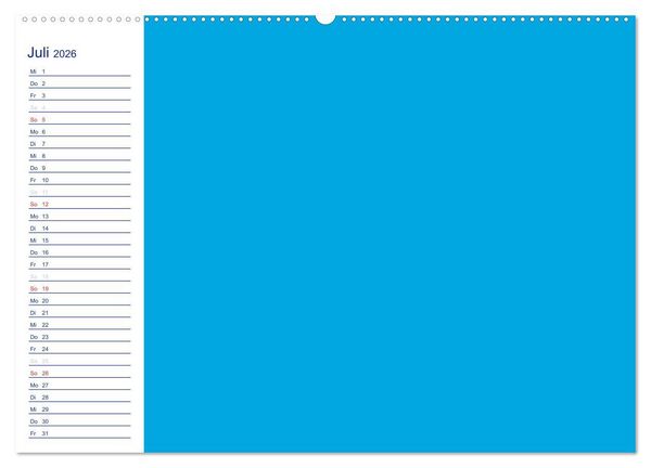 Produktbild: Farbiger Bastelkalender (Wandkalender 2026 DIN A2 quer), CALVENDO Monatskalender